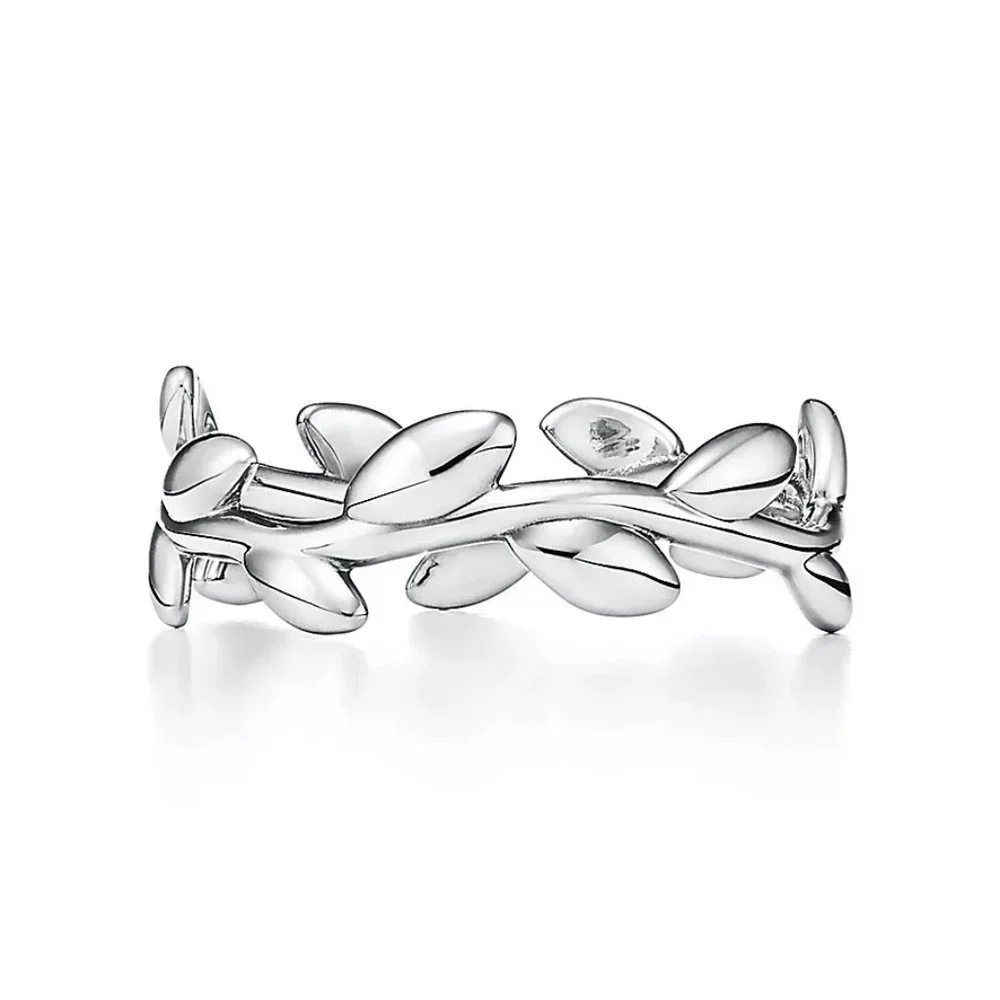 Tiffany & Co. Paloma Picasso Olive Leaf Band Ring in Sterling Silver Size 5 - Picture 2 of 2